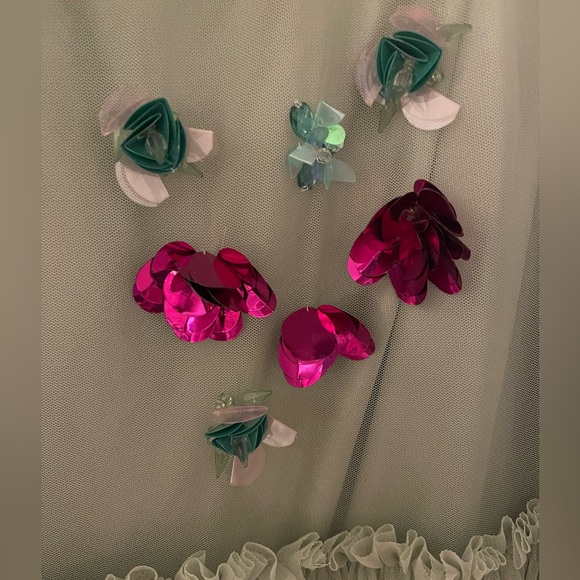 Green ASOS curve sequin and tulle dress. - Picture 2 of 3